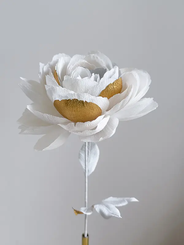 Infini Printemps, Floriculture de papier crêpé, pivoine