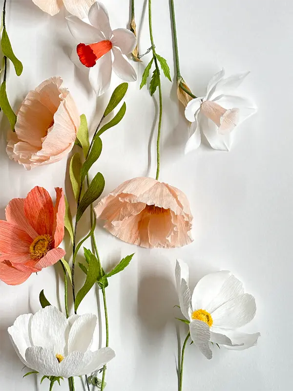 Infini Printemps, Floriculture de papier crêpé