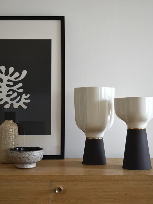 Les lampes en porcelaine de la collection Séléné de Basaltik porcelaine